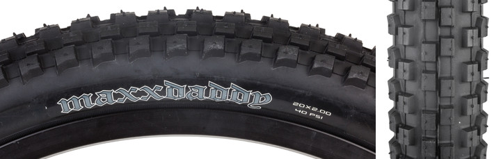 Maxxis Maxx Daddy Bmx Tire 20 X 2 60Tpi Clincher Single Compound Black TB29682000