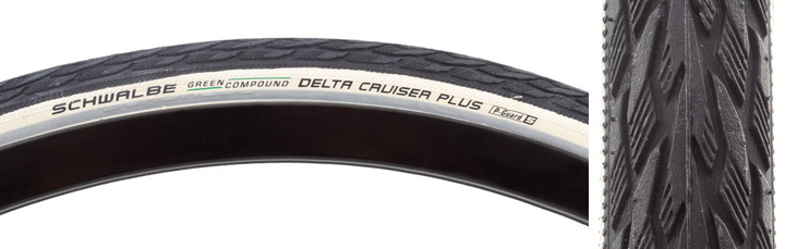 Schwalbe Delta Cruiser Plus 26x1-3/8 Reflective Wire Clincher Tire 11159597