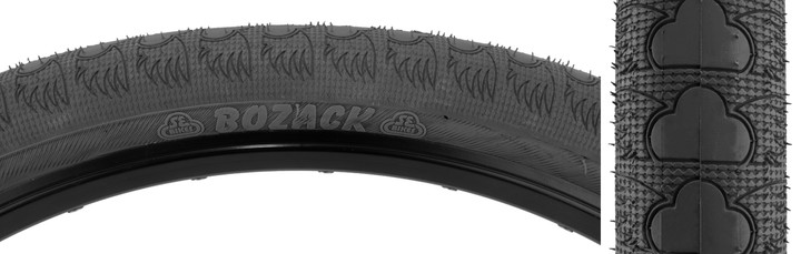 SE Bikes Bozack 26x2.4 BMX Clincher Tire - Durable Black Rubber, Smooth Rolling, Reflective-Free Construction 4828