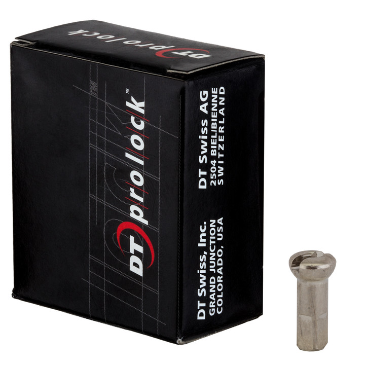 DT Swiss Pro Lock/Pro Head 2.0mm Brass Nipples for E-Bikes and Short Spokes NPBD20120N0100
