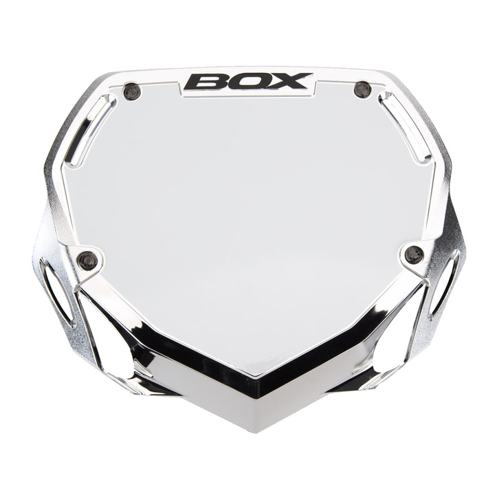 BOX Two Number Plate Large Silver and Chrome Color Fast 3D Injection Molding BX-NP16CHRLG-SL