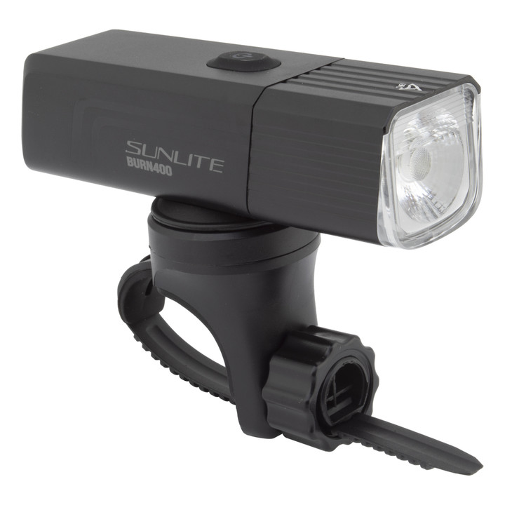 Sunlite Burn S2 400 USB-C Bike Headlight - 400 Lumens, Rechargeable, Compact 915216