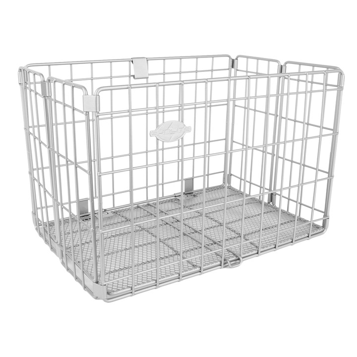 Sunlite Steel Folding Rear Bike Basket - Durable, Lightweight, Flat-Fold Design 90049
