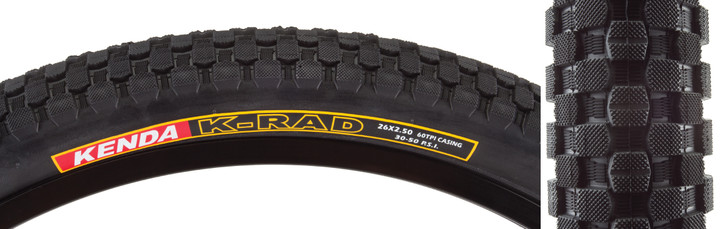 Kenda KRad Sport 26"x2.5 MTB Tire - Durable Wire Bead, SRC Rubber 212405