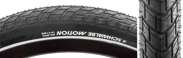 Schwalbe Motion Big Apple 16x2.00 Hybrid Tire Addix Green, RaceGuard and Reflex 11159651