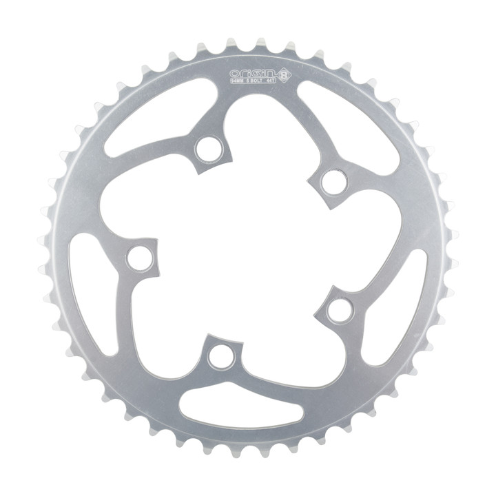 Origin8 44T Alloy Chainring - CNC Machined AL6061, 8/9-Speed, Silver 21668