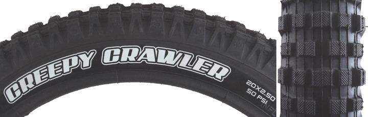 Maxxis Creepy Crawler Tire Single Compound, Super Tacky, 50PSI 20x2.5 TB35877000
