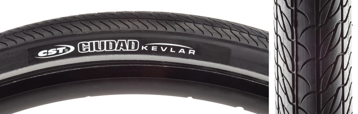 CST Ciudad 700x42 City Bike Tire Kevlar Puncture Protection and Reflective Sidewall TB96441000