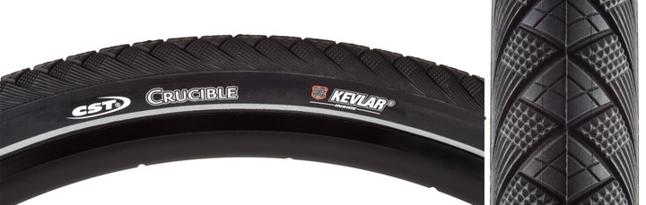 CST Crucible 700x42 Reflective City/Commuter Tire Kevlar Puncture Protection TB96415000