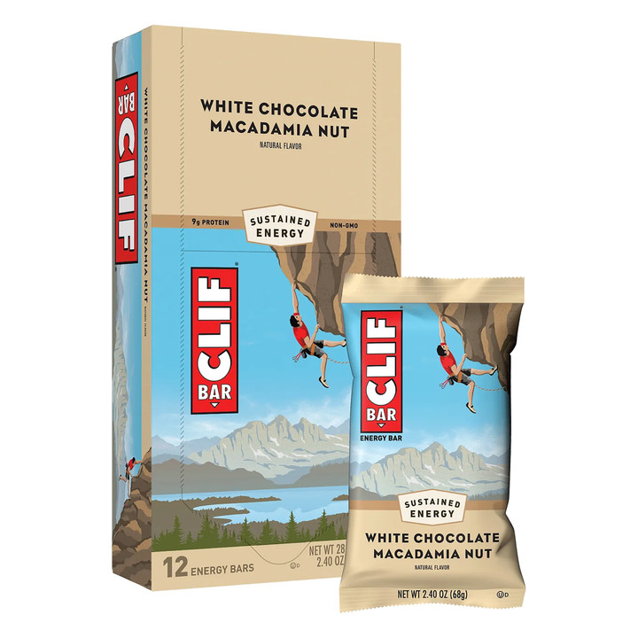 Clif Bar Original White Chocolate Macadamia Box of 12 Quick Source of Energy CCC161009