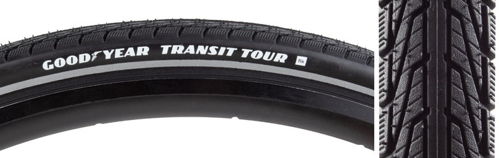 Premium Goodyear Transit Tour Road Tires 700x35 and 40 - Durable, All-Weather, Reflective Sidewall, E-Bike Compatible Clincher Tires GR.007.40.622.V001B.R