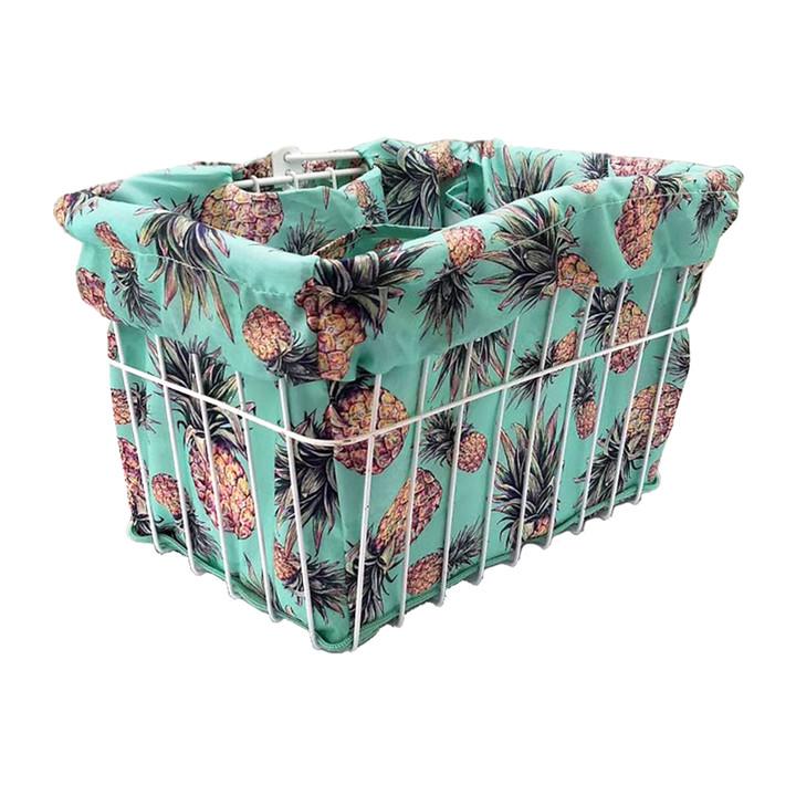 Cruiser Candy Pineapple Basket Liner and Tote | Multi-Purpose Bike Accessory BL-PFNTCY