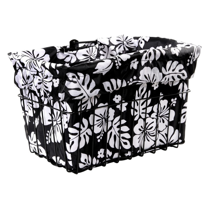 Cruiser Candy Style Bicycle Basket Liner Tote and Storage BL-BKWHT