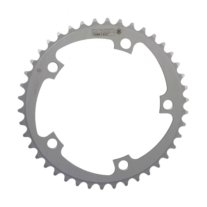 Origin8 42T Aluminum 8/9-Speed Chainring - CNC Machined, Silver 21656
