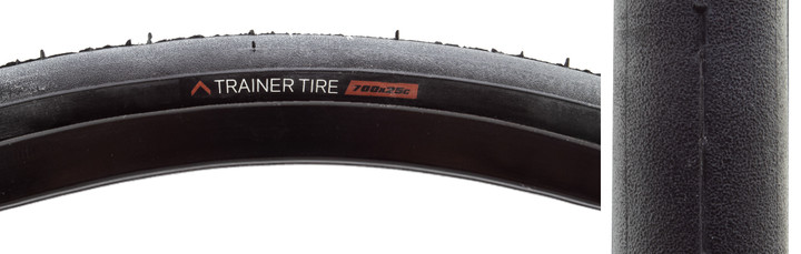 Kom Cycling 700x25 Indoor Trainer Tire - Foldable, Quiet, Durable TT01-BLACK