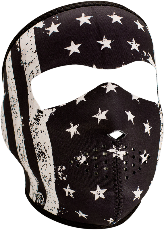 Zan Headgear Full-Face Mask - Black/White Vintage Flag WNFM091