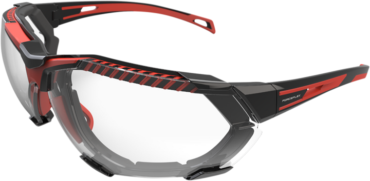 Forceflex Ff4 Sunglasses - Foam - Black/Red - Clear Lens FF4-01044-041