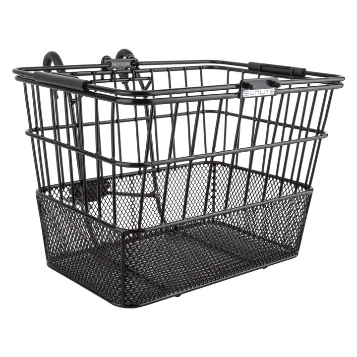 Sunlite Steel Mesh Handlebar Basket 13.5"x9.87" Lift-Off Mount 90040
