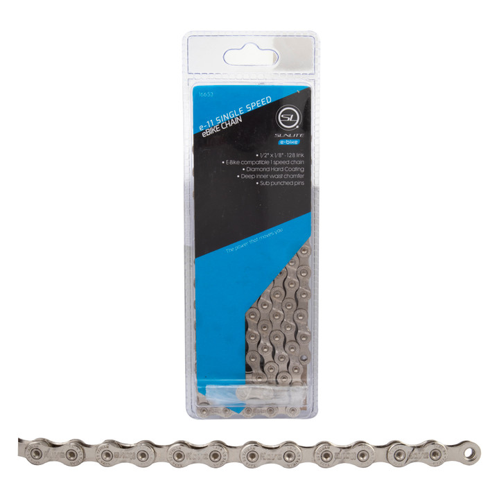 Sunlite e11 128-Link Diamond Hard Coating Single Speed Chain for E-Bikes 16653