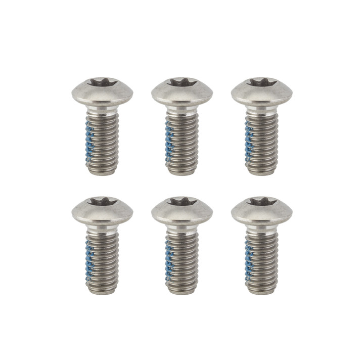 Titanium T-25 Rotor Bolts - Lightweight, Durable Bike Disc Hardware T25 TI Torx Rotor Bolts