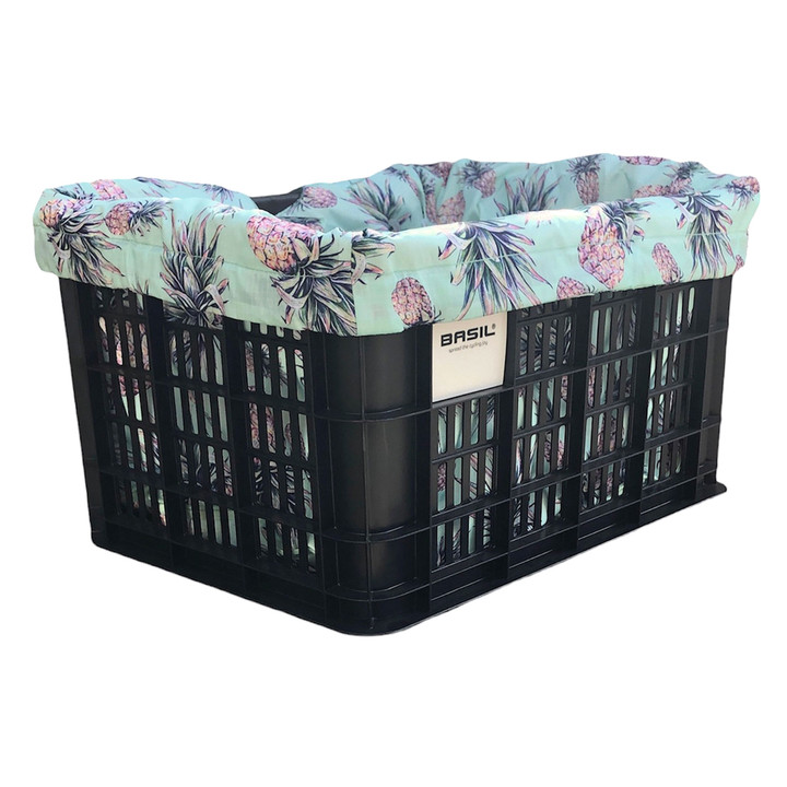 Cruiser Candy Pineapple Rear E-Bike Basket Liner and Tote, Water-Resistant RB-MED-BLHIB