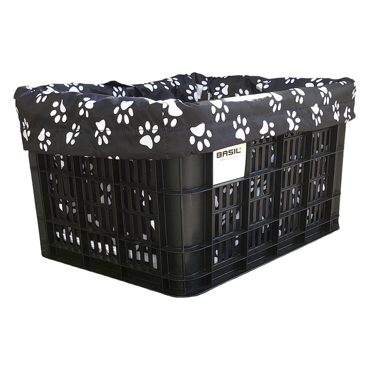 Cruiser Candy Rear E-Bike Basket Liner Dog Paw Design, Water-Resistant, Medium RB-MED-DOGPAW