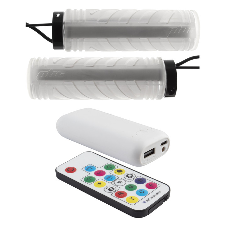 Rechargeable LED Light-Up Bike Grips - Clear Lock-On, Kids and Cruiser 310521