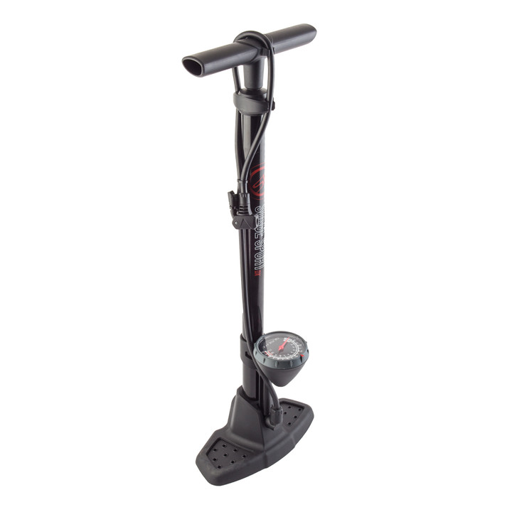 Sunlite Surge Sport DX Floor Pump - Steel Barrel, 160psi, Gauge 43976