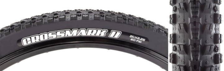 Maxxis Crossmark II 26" Mountain Bike Tire | 2.25" Lightweight, Fast-Rolling Clincher Side Lugs TB00359300