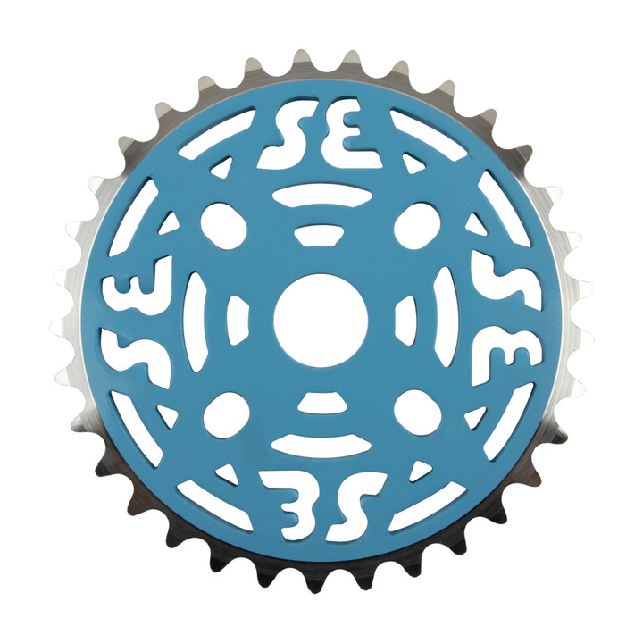 SE Bikes 33T Aluminum Blue One-Piece Chainring for BMX and Mountain Bikes CW-1499M-33T