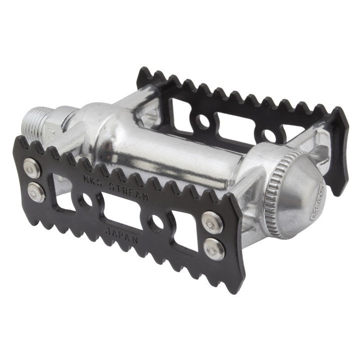 MKS Sylvan Stream Cage Pedals - Chromoly Spindle and Alloy Body SYLVAN STREAM Black