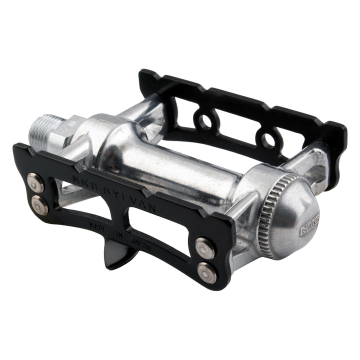 MKS Sylvan Track Cage Pedals 9/16" Alloy Alloy Platform SYLVAN TRACK Black