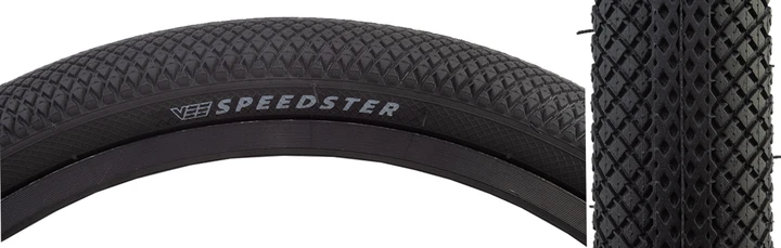 Vee Tire Co. Speedster 20x1.75 BMX Race and Dirt Jump Tire, Lightweight Folding, Low Resistance B31614