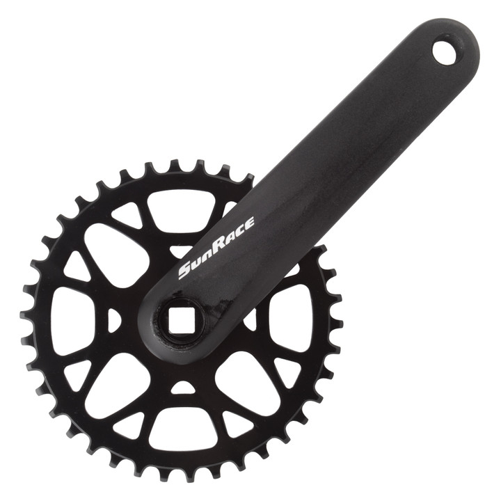 Sunrace FC-M408 175mm 38T Steel Crankset, 1x9/10 Speed, JIS Square Taper FCM408.L0DE.0S0.BX