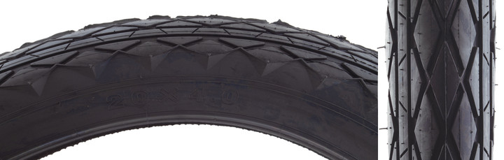 Sunlite SuperDan 20x4.0 E-Bike Wide Street Tread Tire, Reflective Sidewall 593525