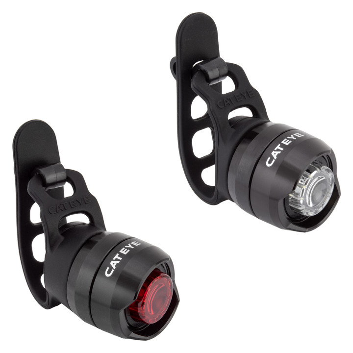 Cateye ORB Rechargeable USB Bike Light Combo - Compact, Durable Aluminum, 3 Modes 8900215N