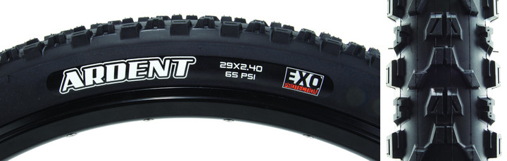 Maxxis Ardent Tire Clincher, Wire, Requires Tube, Black, EXO Casing 29 x 2.4 TB00302700