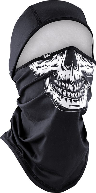 Zan Headgear Sportflex Balaclava - Convertible - Black/White Skull WB4L002