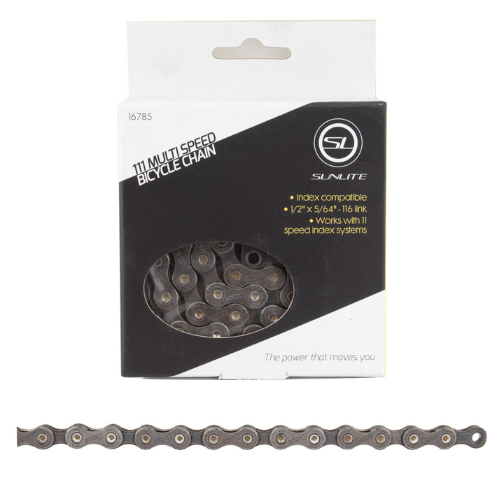 Sunlite 111 11-Speed Chain 116 Links | Durable Steel, Smooth Shifting 16785