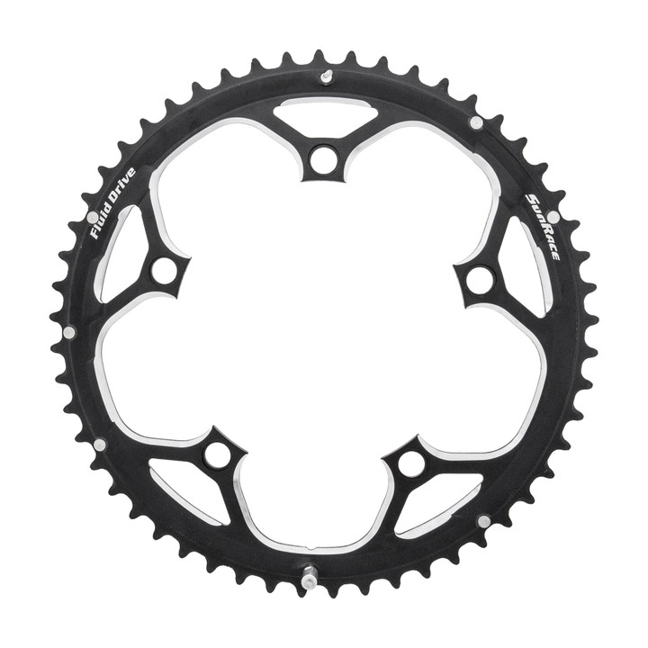 Sunrace 53T 130mm 5-Bolt Aluminum Chainring - 10-Speed MTB and Road CRRS0.5301.1S0