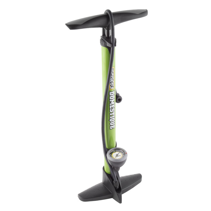 Pedro's Domestique Green Floor Pump - Dual-Head, Analog Gauge, 120 PSI 6450520