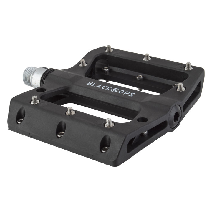 Black Ops Nylo-Pro II Pedals - Durable Nylon, Chromoly Axle, Traction Pins 410216