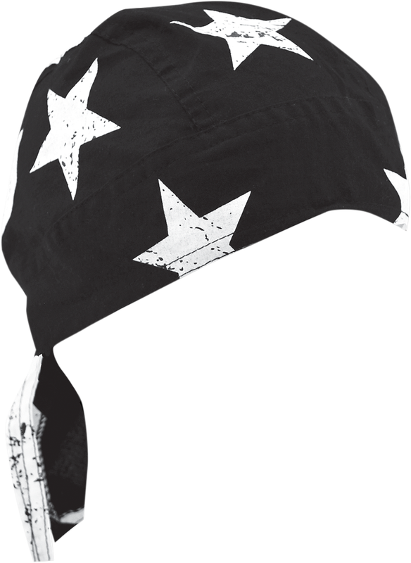 Zan Headgear Flydanna Head Wrap - Black And White Vintage American Flag Z903