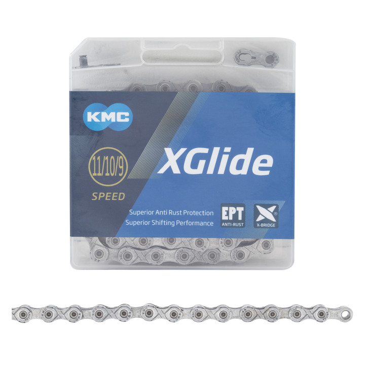 KMC XGlide EPT 9-11 Speed Bike Chain - Weatherproof, High-Strength CN11214