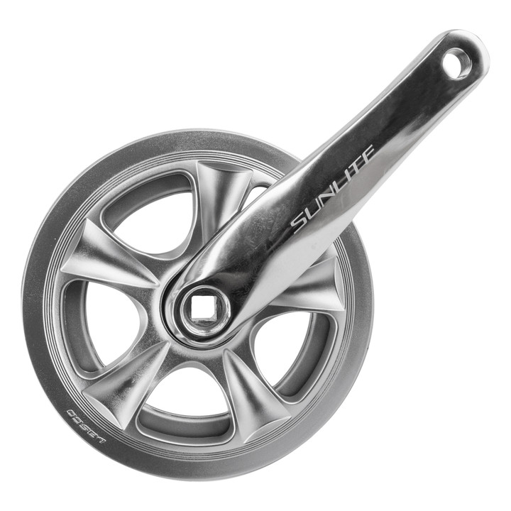 Sunlite Aluminum Single Speed Crankset 165x38 Chainguard 211044