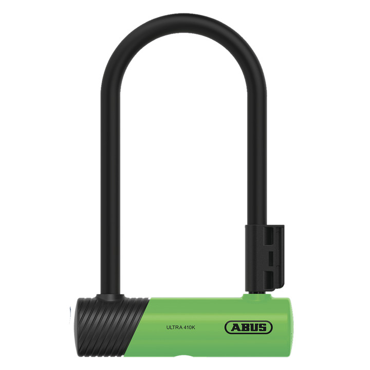 Abus Ultra 410K Mini U-Lock | 12mm Hardened Steel, Silver Approved 41027