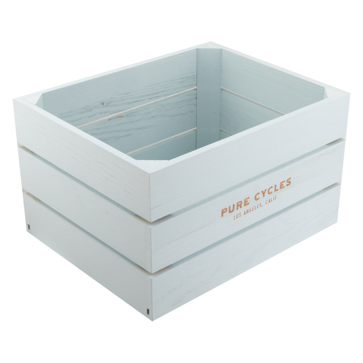 Wooden City Bike Crate Seafoam Green | Rear Rack Mount Bicycle Basket 90437