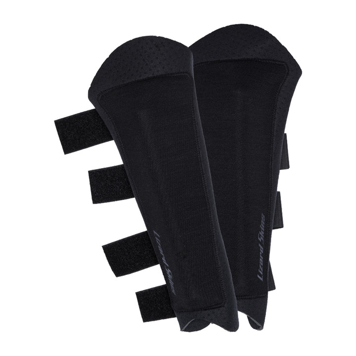 Lizard Skins Black Shin Guards Perforated Neoprene and Impact Protection SHIDS100