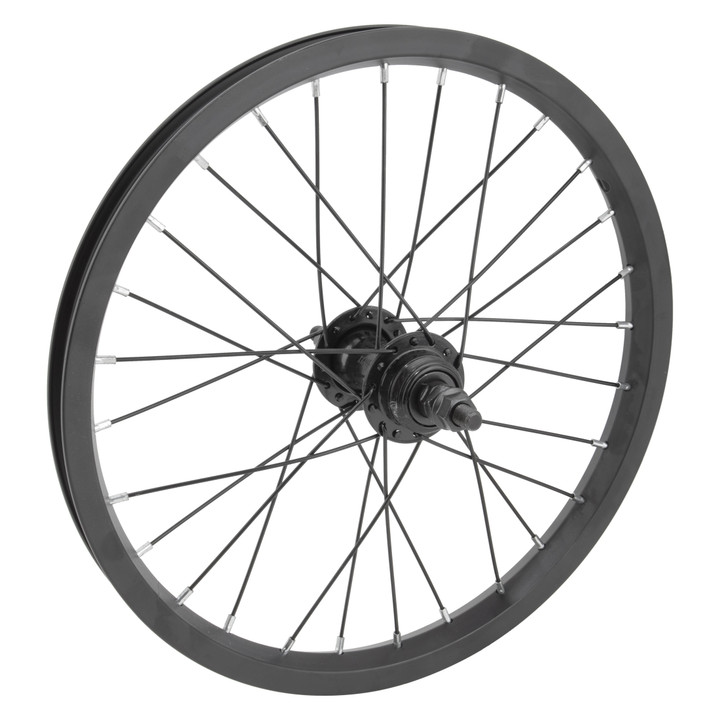 16-Inch Alloy Juvenile Rear Wheel Black Rim and Steel Hub 641090