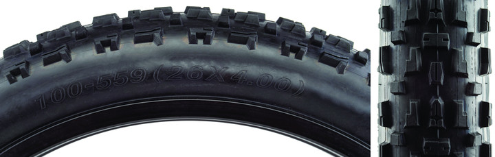 CST Toboggan Tire 26 x 4 Clincher Wire Black 30psi TB00258900